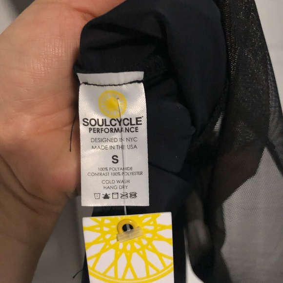 NWT SoulCycle Gold Mesh Back Muscle Tank Top Sz S - Picture 3 of 5